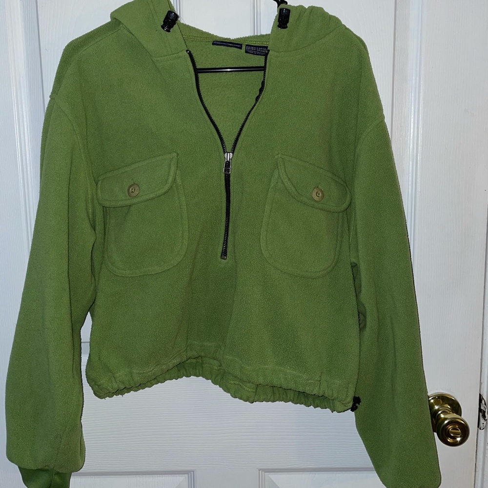Fluffy green sweater